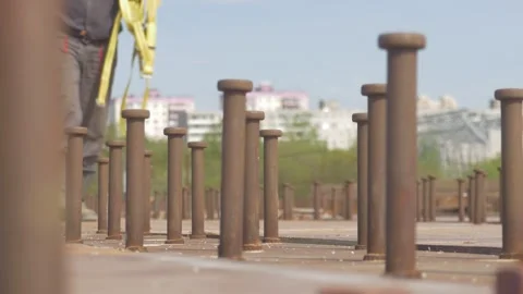 Metal structures, construction, global works, metal Stock Footage 276965147