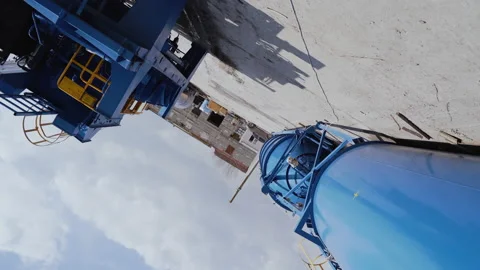 Metal structures at the factory. Roll Stock Footage 152463370