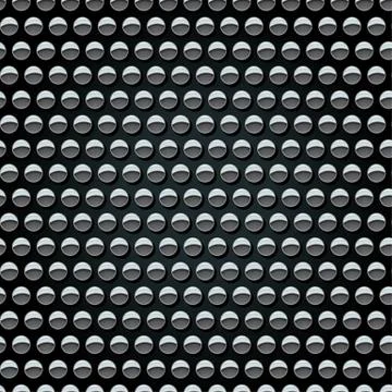 Metal studs on black background seamless pattern Stock Illustration