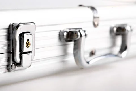 Metal suitcase lock Stock Photos