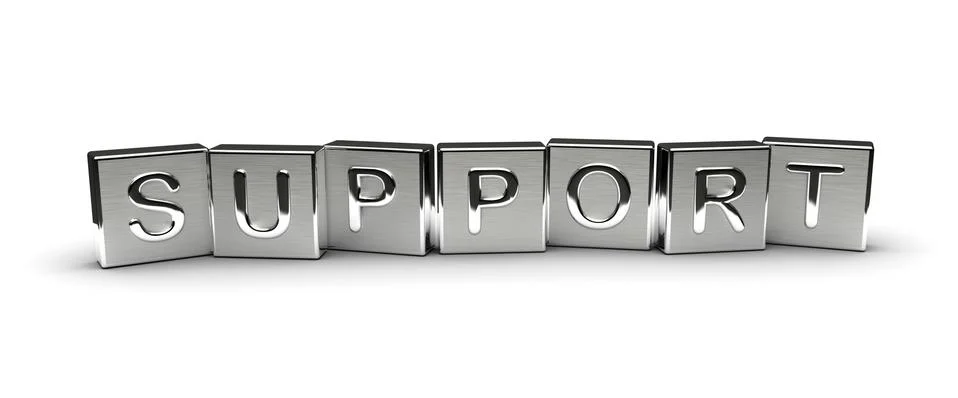 Metal Support Text Stock Illustration