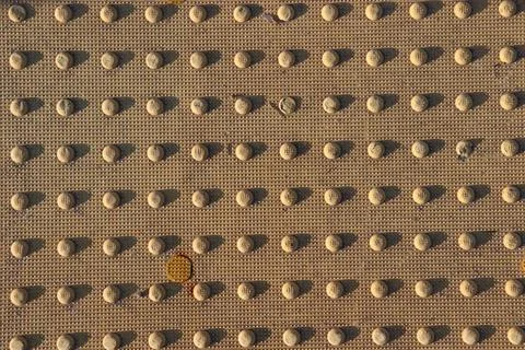 Metal Surface with Bolts Pattern Foto stock