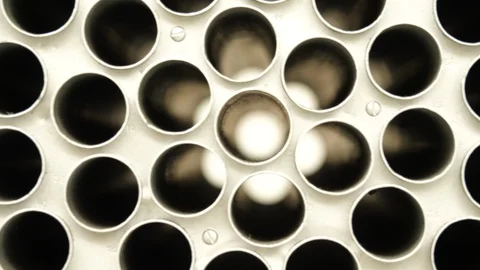 Metal surface with holes Vídeo Stock 128909790