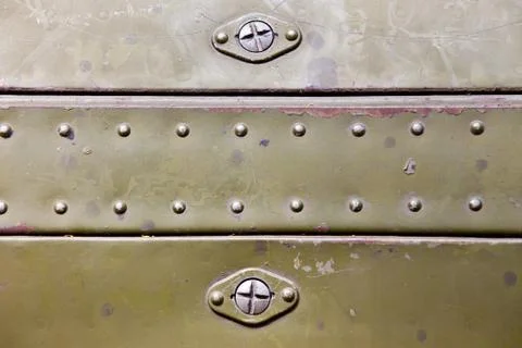 Metal surface with rivets Stock Photos