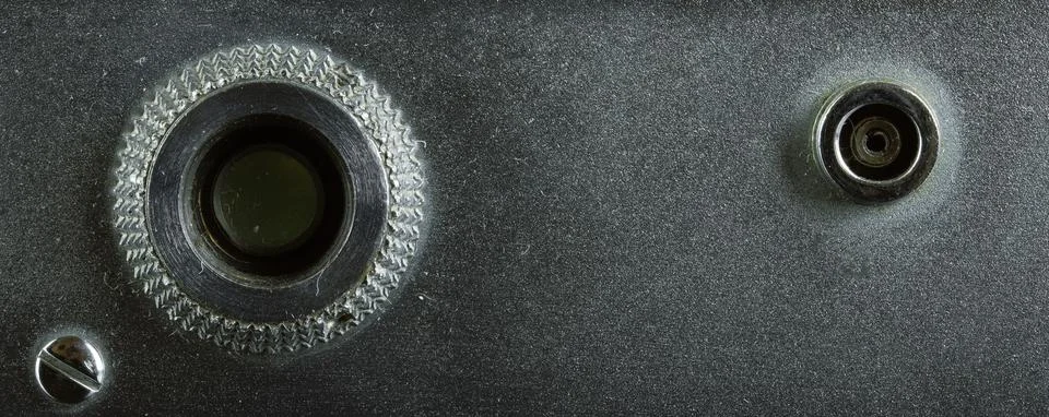 The metal surface is silver-colored Stock Photos