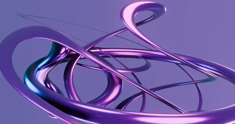 Metal surreal shape abstract background. Looped animation Stock Footage 277080997