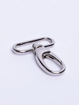 Metal swivel hook hardware pair variant two Stock Photos