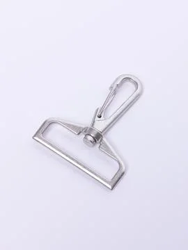 Metal swivel hook with rectangular ring single Stock Photos