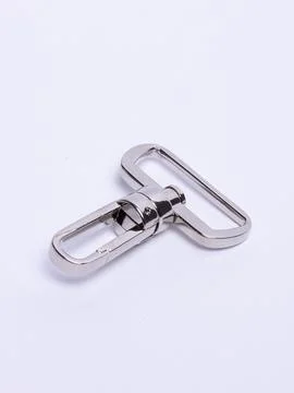 Metal swivel hook with rectangular ring variant seven Foto stock