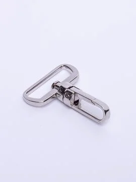 Metal swivel hook with rectangular ring variant eight Foto stock