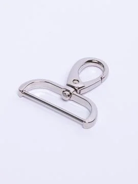 Metal swivel hook with rectangular ring variant three Stock Photos