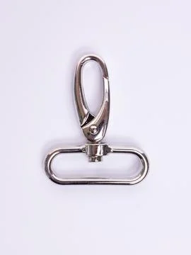 Metal swivel hook with rectangular ring single Fotos Stock