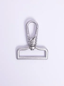 Metal swivel hook with rectangular ring variant ten Foto stock