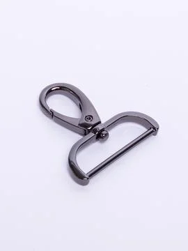 Metal swivel hook with rectangular ring variant four Stock Photos