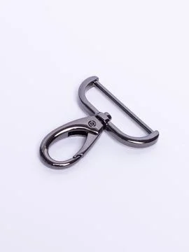 Metal swivel hook with rectangular ring variant five Fotos Stock