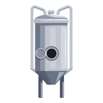 Metal tank for mixing and processing liquids in industrial production Stock Illustration