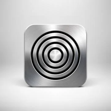 Metal Technology App Icon Template Stock Illustration