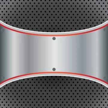 Metal template with texture. Stock Illustration