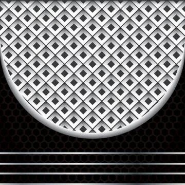 Metal template with texture. Stock Illustration