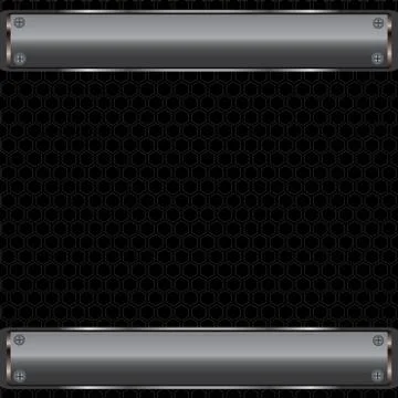 Metal template with texture. Stock Illustration