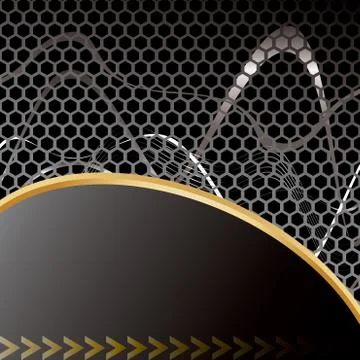 Metal template with texture. Stock Illustration