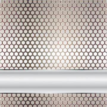 Metal template with texture. Stock Illustration