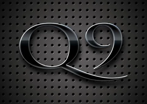 Metal text Stock Illustration