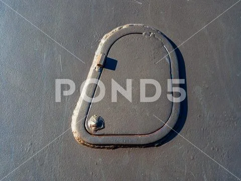 Metal texture of military equipment of protective color Stock Photos
