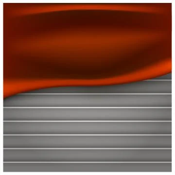 Metal texture with red cloth Stock Illustration