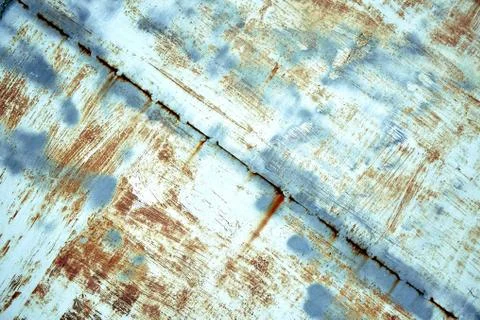 Metal texture, rusty metal with peeling paint, pieces of metal with welds Stock Photos