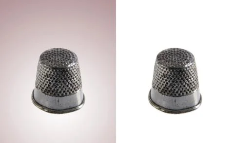 Metal thimbles isolated Illustrazione stock