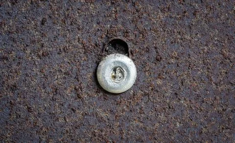 Metal thread for rusted surface Stock Photos