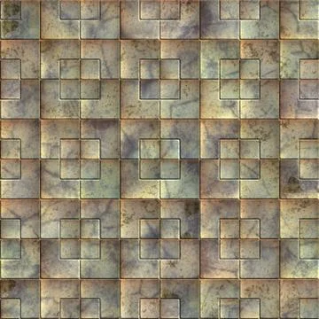 Metal tiles Stock Illustration