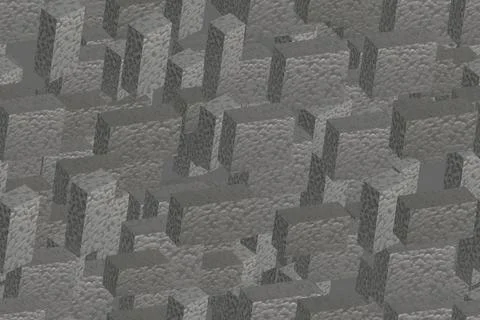 Metal Tiles Seamless Pattern, 3D Illustration Background Stockillustratie