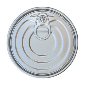 Metal tin Top view 3D 스톡 일러스트