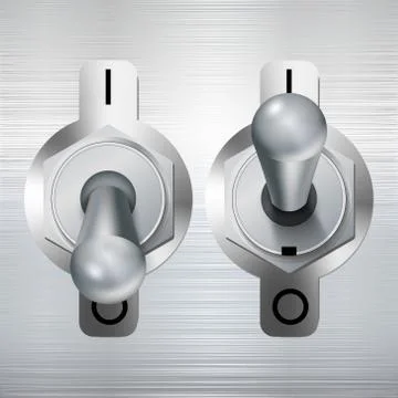 Metal toggle switch. Stock Illustration