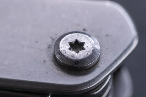 Metal Torx Screw Head Macro Detail Stock Photos