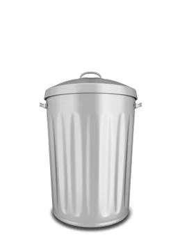 Metal trash bin Stock Illustration