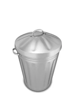 Metal trash bin Stock Illustration