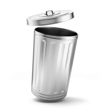 Metal trash can イラスト素材