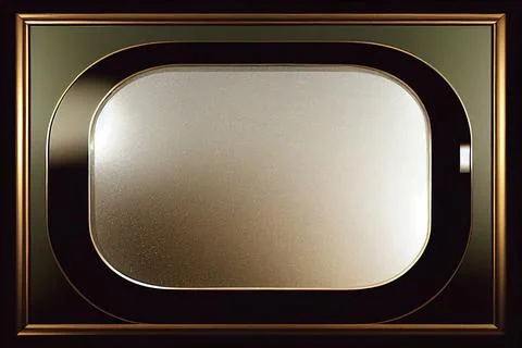 Metal tray with a plastic middle on the gray background. Stock Illustration