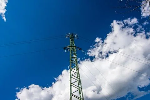 Metal trellis with current cable 库存照片