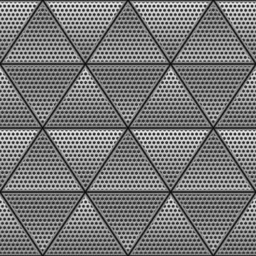 Metal triangle seamless pattern. Stock Illustration