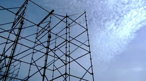 Metal truss against the sky Stock-Footage 57231031