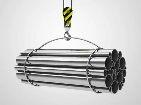 The metal tubes Ilustración de archivo