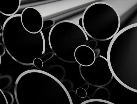 Metal tubes Stock Illustration