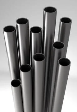 Metal tubes. Stock Illustration