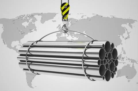 The metal tubes Stock Illustration