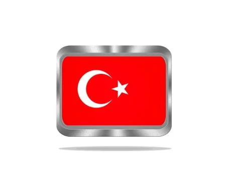 Metal turkey flag. Stock Illustration