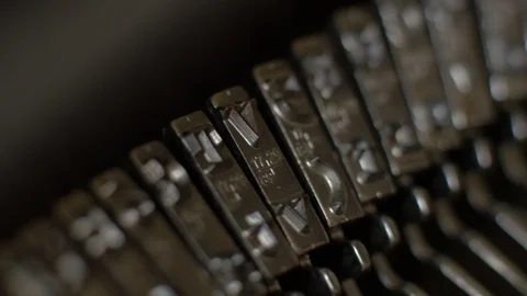 Metal Types on vintage typewriter Video stock 87326985